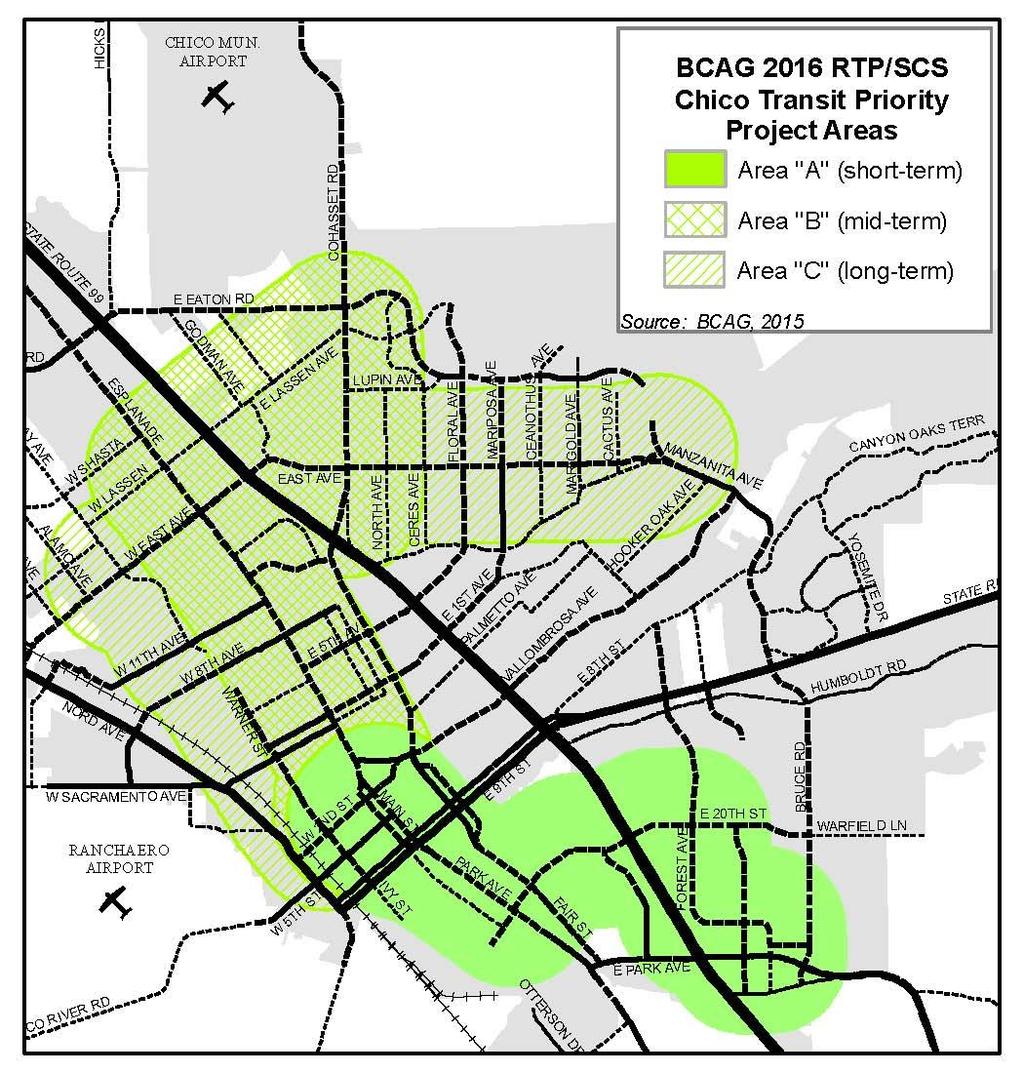 Figure 4-6 Table 4-6 Summary of RTP/SCS New Employment and Housing within Chico TPP Areas 2014-2040 New 2014-2040 New Housing Location Employees