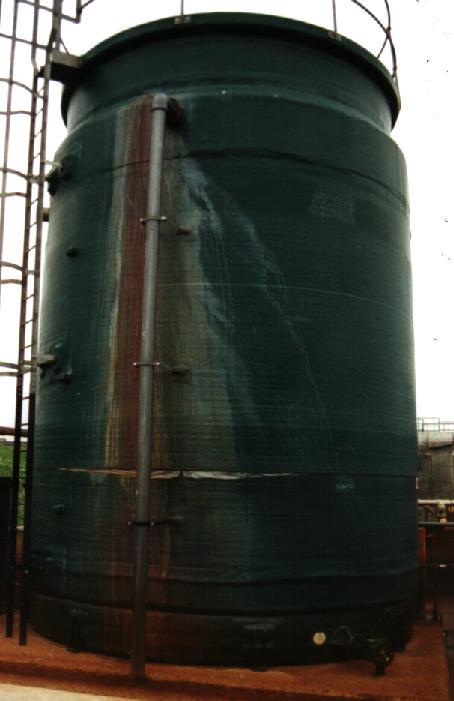 Case study Investigation into the Failure of an FRP Vertical Cylindrical Tank A glass fibre tank to be used for the treatment of waste water was supplied to a waste water treatment works in the UK.