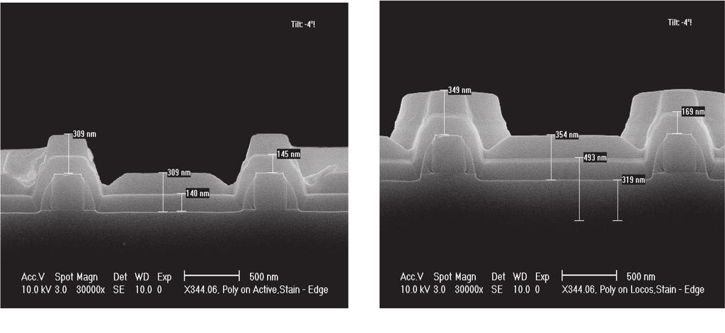 38 Chiang Mai J. Sci. 2007; 34(1) Figure 3. FESEM micrograph of BPSG for wafer number 1 at edge area. Figure 4.