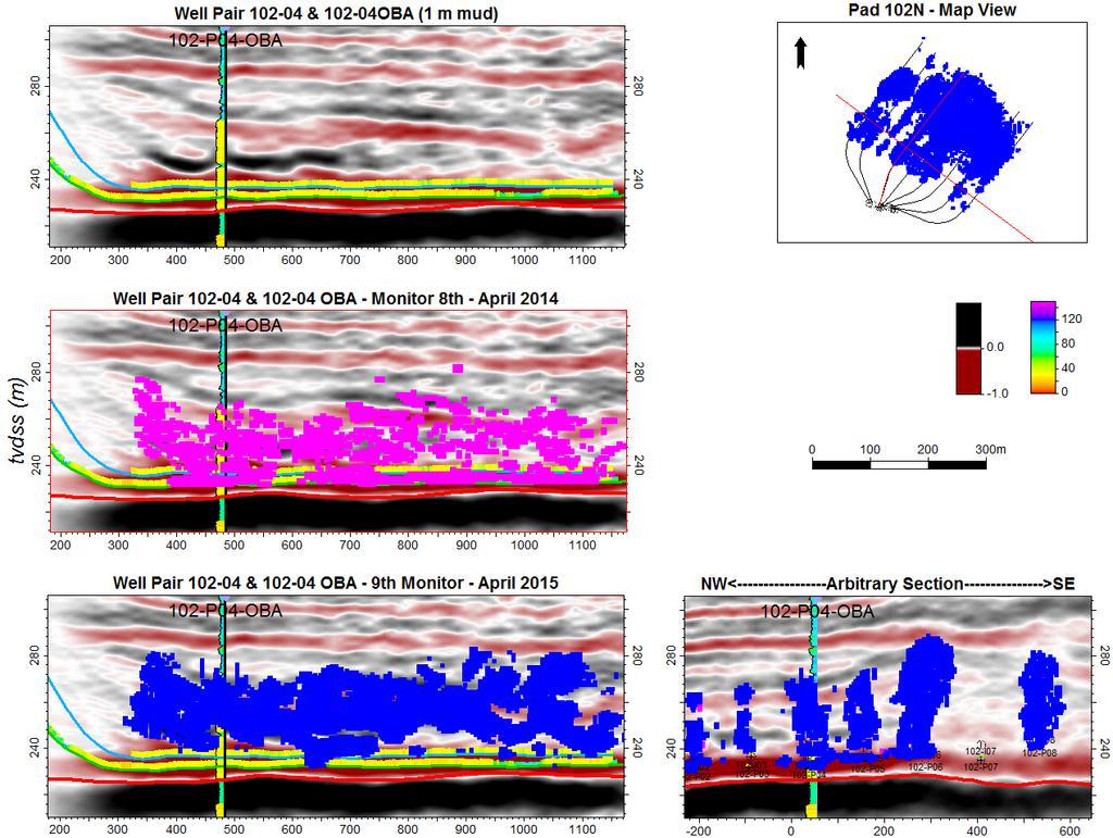 Seismic Examples: 102-04 OBA Baffle Breakthrough (Heel) Mud Abandon Channel RST 1