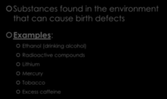Types of hazardous chemicals: