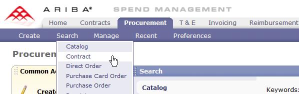 4. Select Search -> Contract: Click Search Select Contract 5.