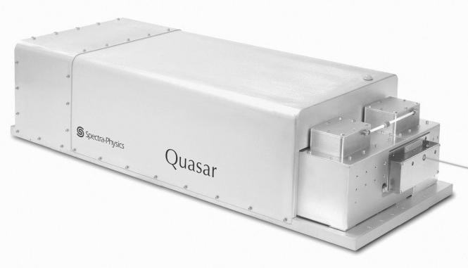 Two 10 ns pulses with 1:2 energy ratio Burst of TEN 5 ns pulses Figure 1: The Quasar laser and examples of TimeShift technology which enables pulse shaping,