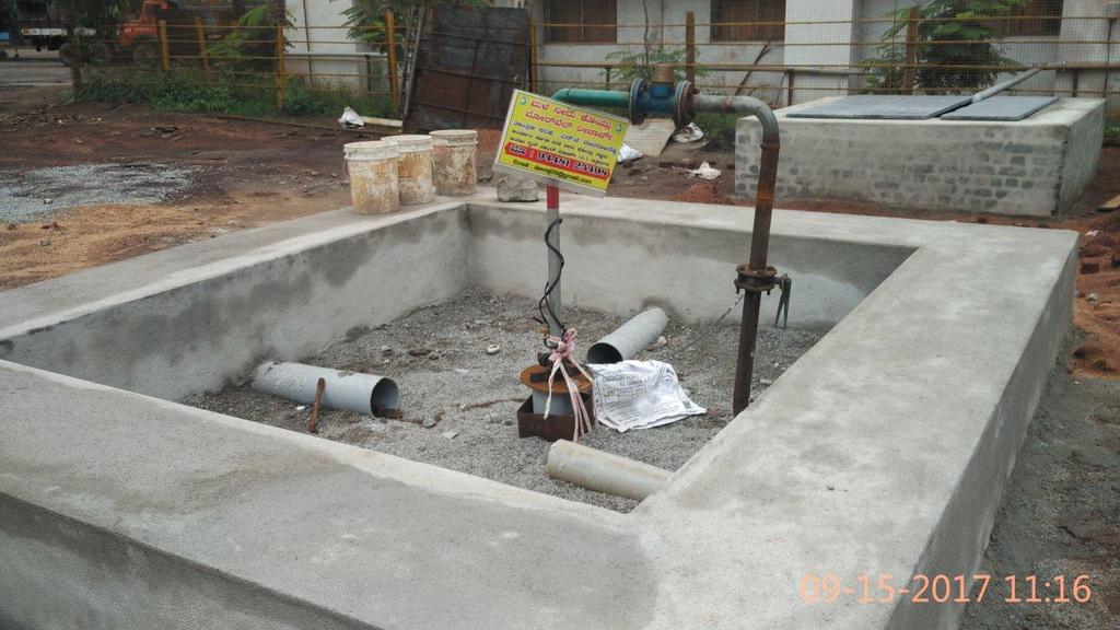 of bore wells are provided with rain water recharge filtering and system, with an