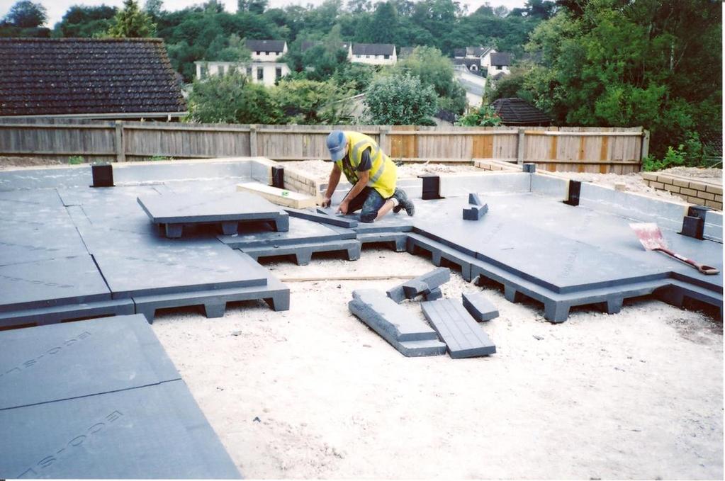 Figure 1 Placing the insulation units. SOFT FORMWORK SPACER Soft formwork spacers are relatively new to the construction market.