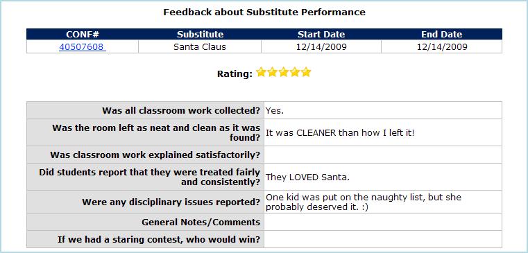 Saved Feedback NOTE: An employee cannot