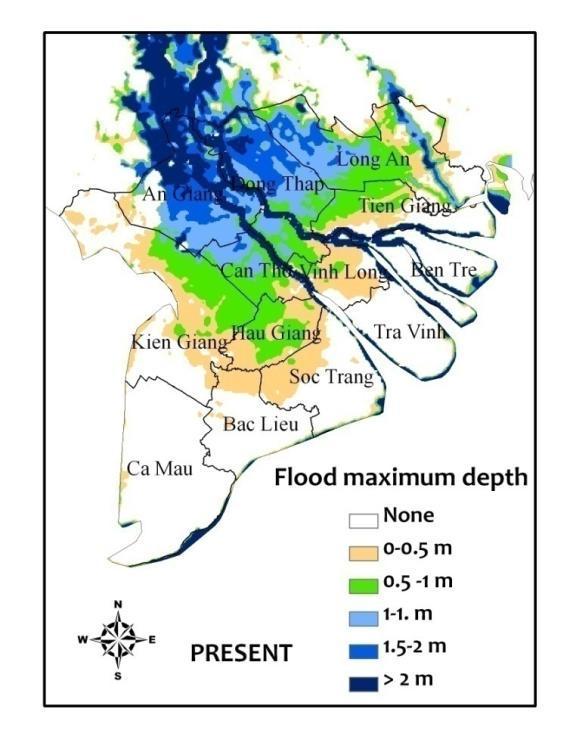 Change in future flood risk in Mekong River