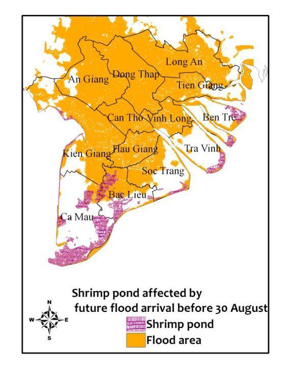 Change in future flood risk in Mekong River