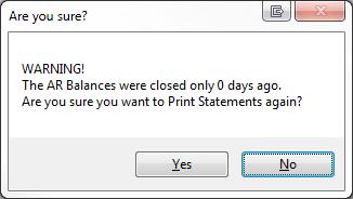 Select Utilities > AR > Print Statements from the Alt-X - Start screen.