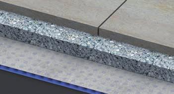 Drainage mat For balconies and terraces covered in a grit or gravel bed For laying across a horizontally laid, sloping seal for draining a whole area For laying on a grit/gravel bed or in drainage