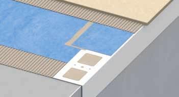 SK sealing strip For damp and wet areas indoors and outdoors The SK sealing strip with the one-sided adhesive tape on the edge is used in indoor areas along the edge of a bath or shower tray and in