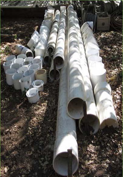 Item 605 UNDERDRAINS 605.02 Materials A. Removed Polyvinyl chloride plastic pipe.