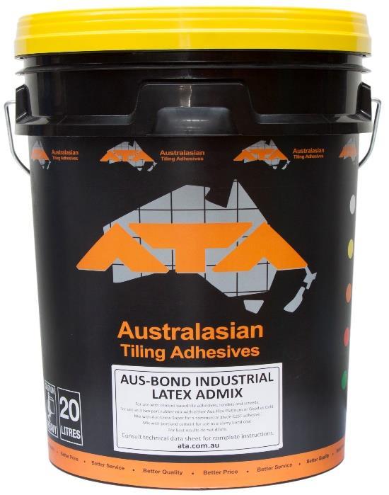 Aus-Bond Industrial Latex Admix reduces the porosity of sand/cement mortars, increases the compression strength, bond strength and flexibility so that the mortar can withstand shock and vibration.