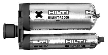 HIT-RE 500 is also suitable for use under exceptional conditions such as: Underwater Fastenings Oversized Holes