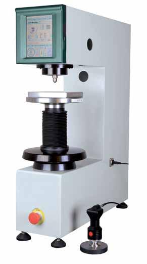 Rockwell, Vickers, Brinell, and Leeb External microscope with analog scale for indentation measurement or external CCD camera for automatic indent measurement Model FH-9-0 Brinell Load cell, closed
