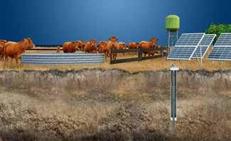 Grundfos isolutions Renewable Energy Sources This solution comprises a borehole pump powered by renewable energy source and including the right control and automation system.