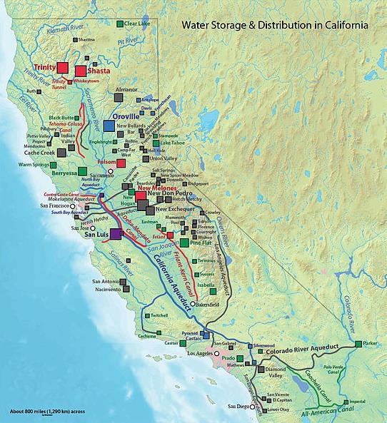Water Supplies in California 2 Statewide conveyance systems Vast network of dams, reservoirs,