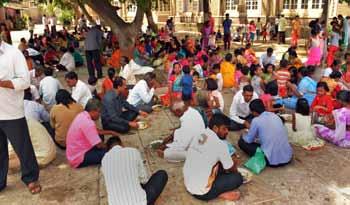 Devotees in large numbers attend