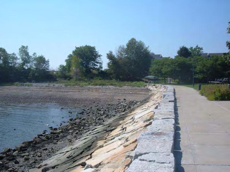 11: View of revetment and harborwalk at adjacent