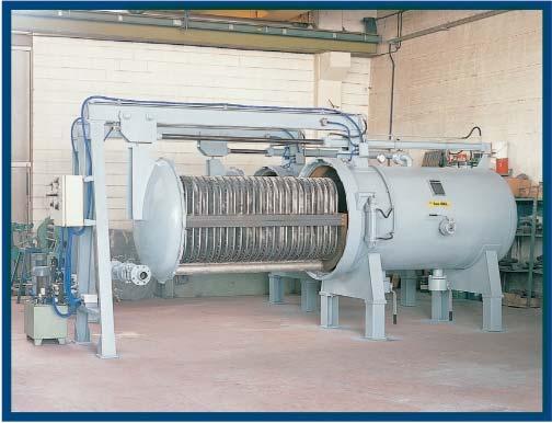 TYPE "FF0 HORIZONTAL PRESSURE LEAF FILTER Horizontal arrangement is recommended for the filtration of liquids with relative high solid content.