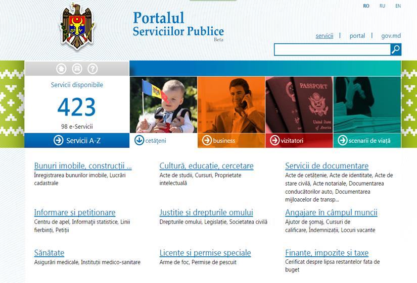 www.servicii.gov.md Launched in May 2012 Version 2.