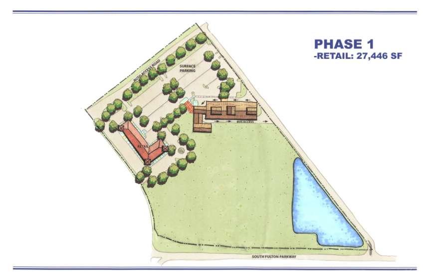 Figure 7-2: Conceptual Station Layout for Phase I SOUTH FULTON PARKWAY