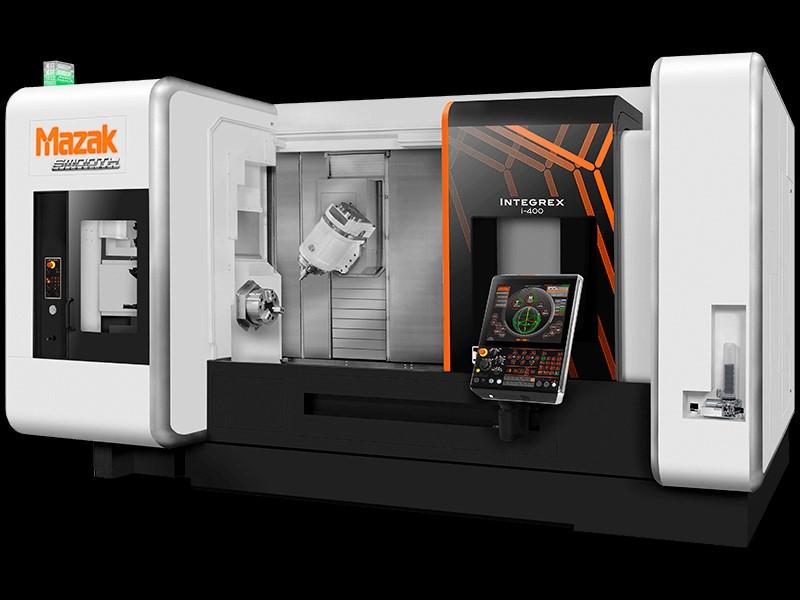 Integrated Single Platform Mazak INTEGRAX i-400am integrating deposition heads with their high-end CNC mill-turn