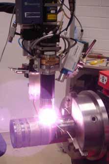 Coating of big engine components experimental setup: diode laser laser spot 6 mm COAXpowerline