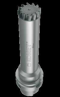 235 (AlSiMgMn) Connector Conventional 20 mm diameter tool with four teeth Producing a 60 mm diameter collar with a flange facing, ap = 3 mm, ae = 20 mm Reduce machining time per unit The challenge: