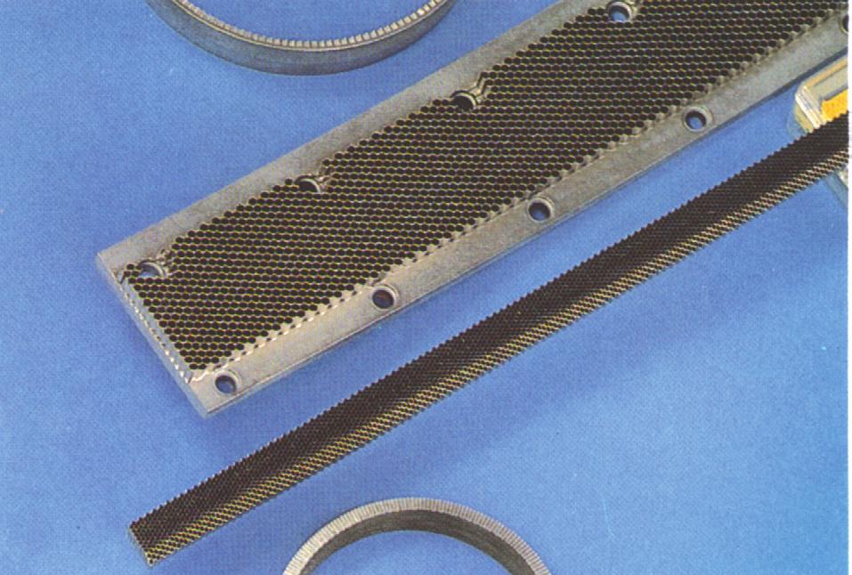 APPLICATIONS HAYNES 214 alloy is gaining rapid acceptance for use in honeycomb seals because of its outstanding oxidation resistance.