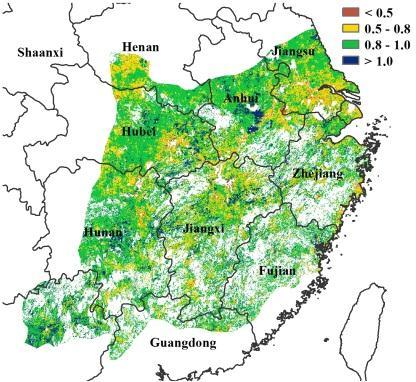 Although NDVI fluctuated widely, crop condition in the central and north of the region remained above average, which is confirmed by the average VCIx