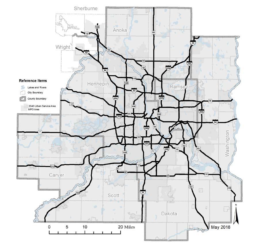 Figure 1: Planning Area for the Twin Cities Region Working together.