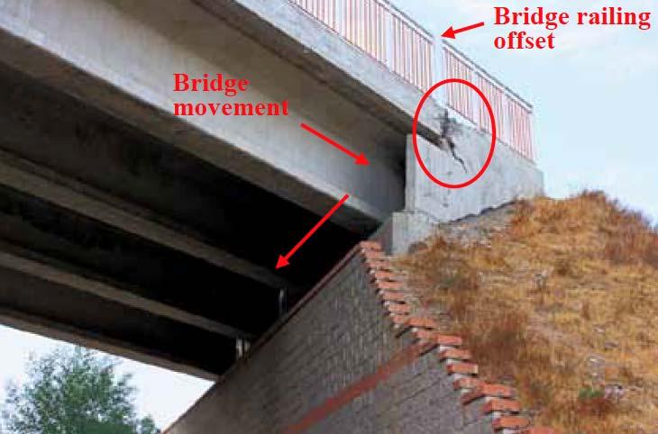 displacement Structural: bridge beam and seat
