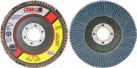 CGW XL and Weiler Big Cat Abrasive Flap Discs feature a thicker disc with a higher density of flaps which conform to curved surfaces producing a consistent finish.
