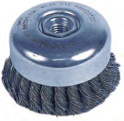 Cup Brushes Brushes Knot Type - Single Row Knot Type - Double Row MAX SAFE WIRE ARBOR TRIM FREE SPEED STD. ITEM PRICE DIA.