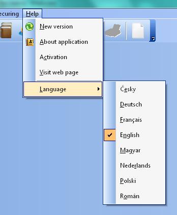 Ask a new version can be run from menu of application Help->New version.