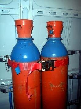 4.1.4 Transporting gas cylinders upright If individual cylinders are to be transported upright, the vehicles should be appropriately equipped with: reinforced front panel; reinforced side panels or