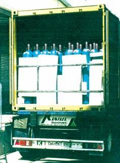 In the case of special-purpose vehicles, load securing is based upon the principle of a positive connection between pallets or bundles and a specially designed cargo area.