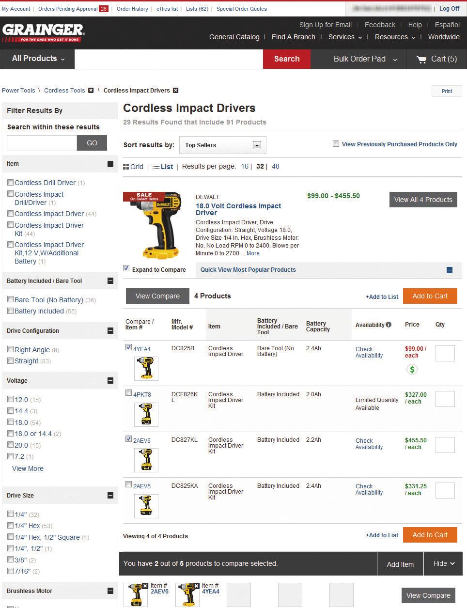 Add Products to Compare from Your Search Results Product Compare can help you: Save time selecting products by comparing up to five products, and their attributes, all from one dedicated comparison