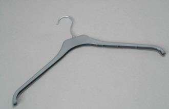 All hangers are to be grey for common textile products, transparent for lingerie, black for shoes &