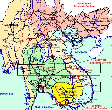 Lao PDR is in the center of 3 Major Economic Corridors North South: Yunnan, PR China -