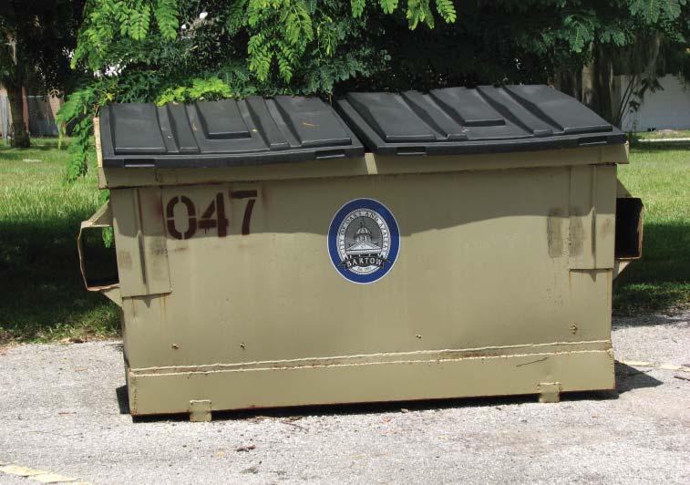 This is an issue for existing dumpsters, new development is required to enclose dumpsters.
