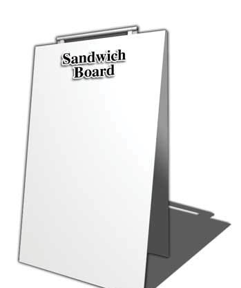 Sandwich Board Signs Sandwich Board Signs: One () sign may be permitted within the furnishing zone of a public right of way or on private property provided the following requirements are met: not