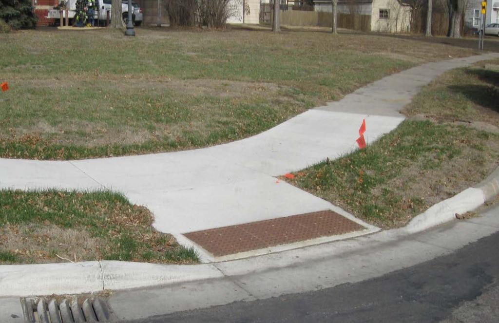 Diagonal Ramp Should only be used after all other curb
