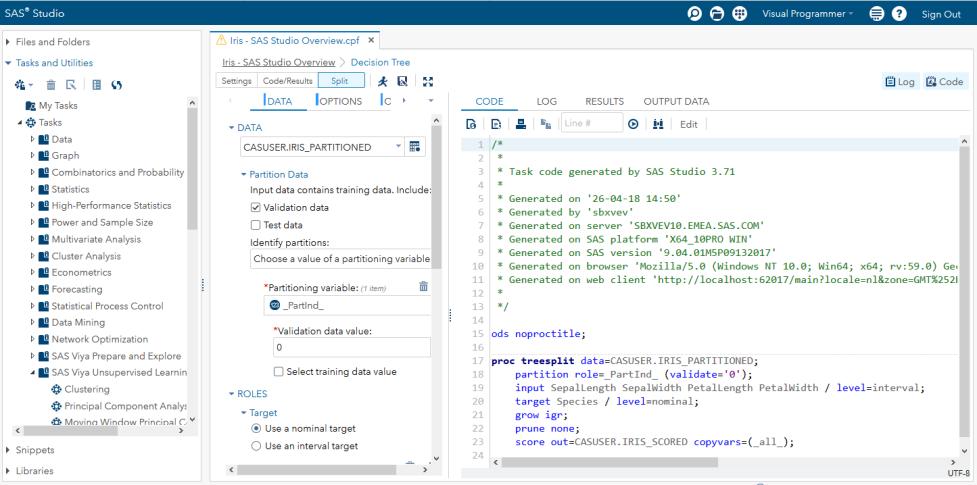 One Environment for All Users Data Scientists and Programmers SAS Studio Coding environment