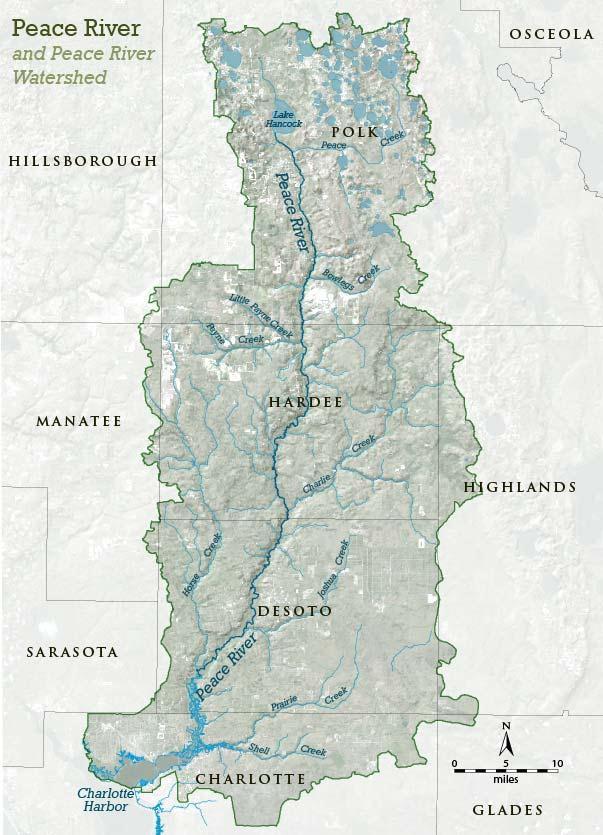 Figure 1-1. Peace River watershed and region.
