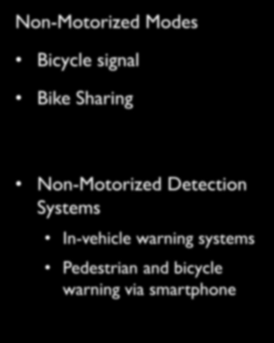 Non-Motorized Detection Systems In-vehicle warning