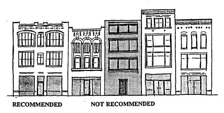 Bartlesville Downtown Design Guidelines 4.2. Relationship to Street Infill buildings should have a building line relative to the street that is consistent with its neighboring buildings.