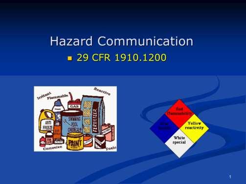 The DOSH hazard communication ( hazcom ) regulations are found in their Core Rules WAC