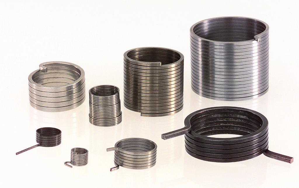 dimensions Primarily use of spring steel material grade SH or DH (basis of EN 10270-1) For a high seating pressure rectangular material is recommended An optimal coiling ratio dm/h for manufacturing